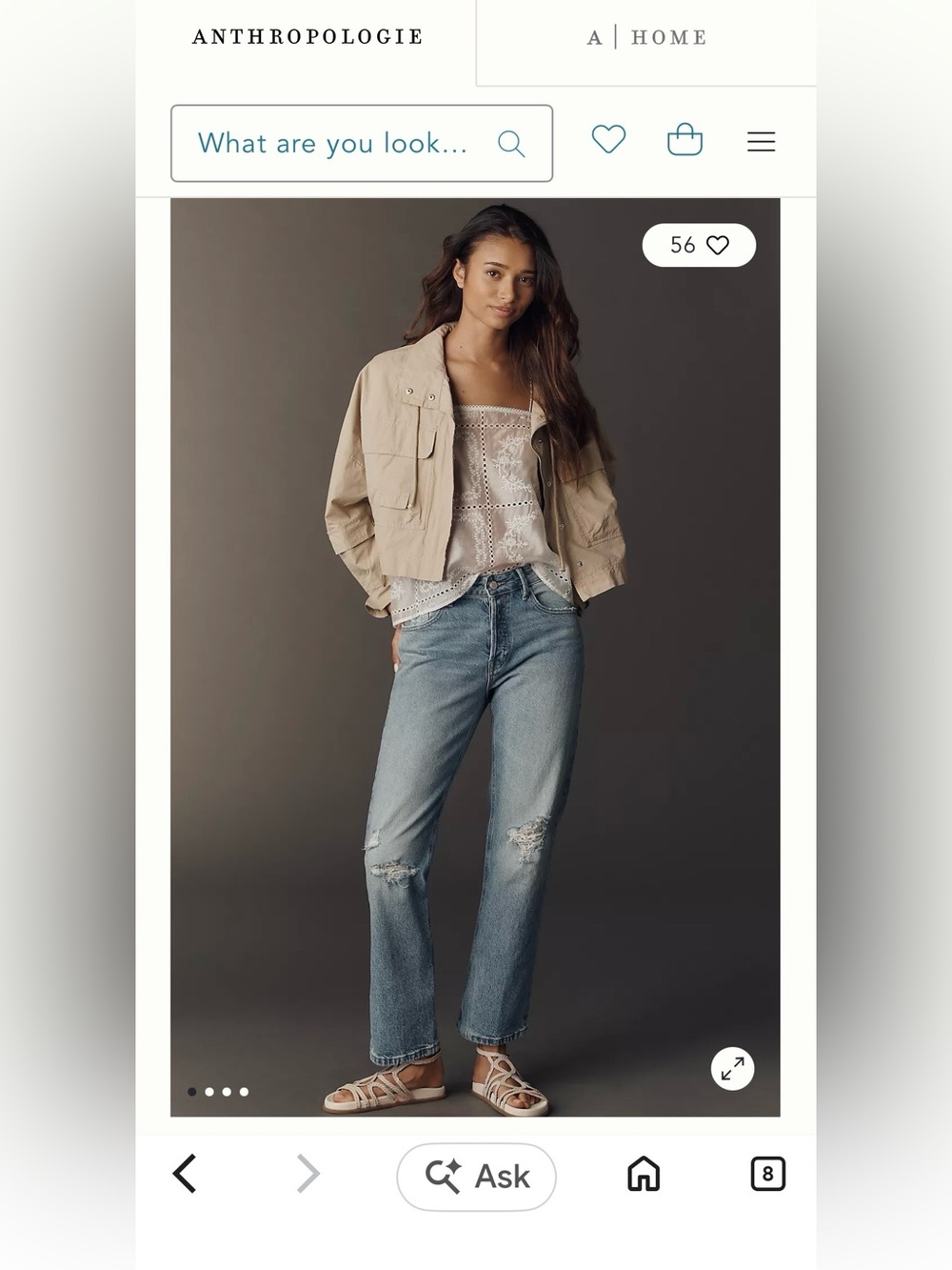 Anthropologie Lyrebird Atelier Ankle Length Jeans in Distressed Indigo size 13